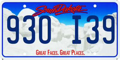 SD license plate 93OI39