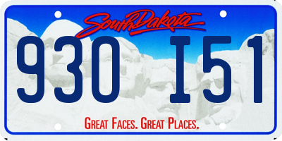 SD license plate 93OI51