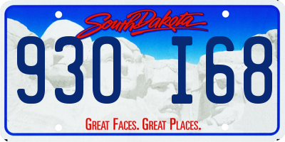 SD license plate 93OI68