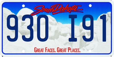 SD license plate 93OI91