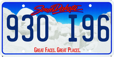 SD license plate 93OI96
