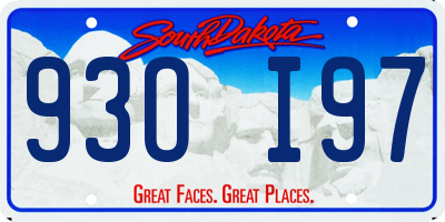 SD license plate 93OI97