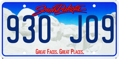 SD license plate 93OJ09