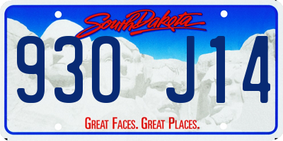 SD license plate 93OJ14