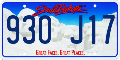 SD license plate 93OJ17