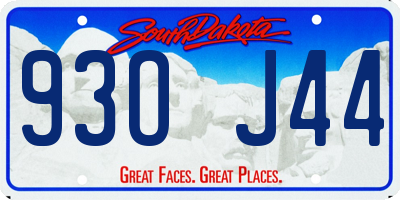 SD license plate 93OJ44