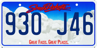 SD license plate 93OJ46