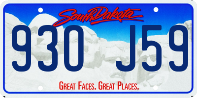 SD license plate 93OJ59
