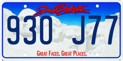 SD license plate 93OJ77