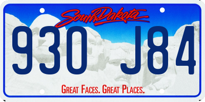 SD license plate 93OJ84