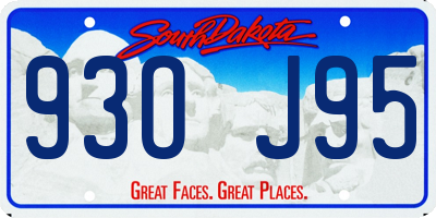 SD license plate 93OJ95