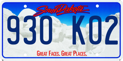 SD license plate 93OK02