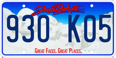 SD license plate 93OK05
