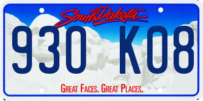 SD license plate 93OK08