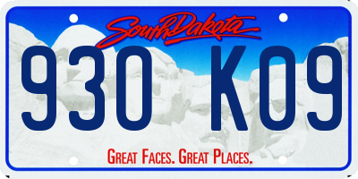 SD license plate 93OK09