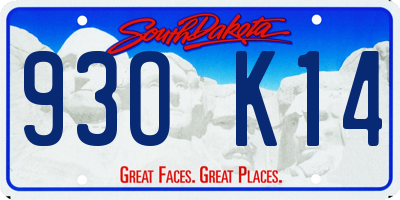 SD license plate 93OK14