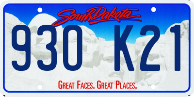 SD license plate 93OK21