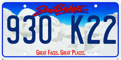 SD license plate 93OK22