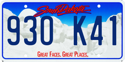 SD license plate 93OK41