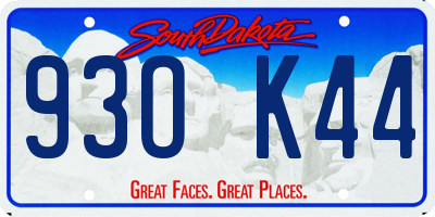SD license plate 93OK44