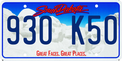 SD license plate 93OK50