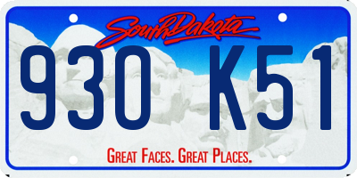 SD license plate 93OK51