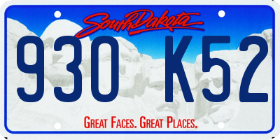 SD license plate 93OK52
