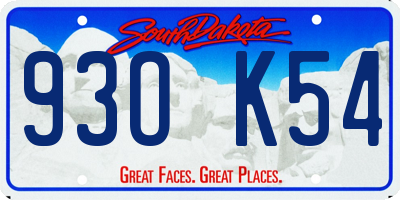 SD license plate 93OK54
