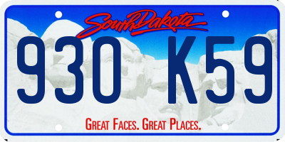 SD license plate 93OK59