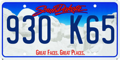 SD license plate 93OK65