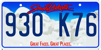 SD license plate 93OK76