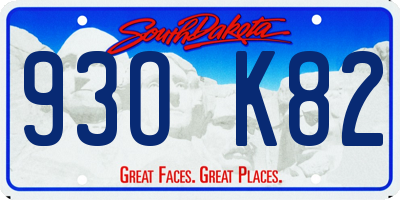 SD license plate 93OK82