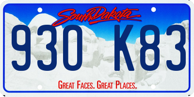 SD license plate 93OK83