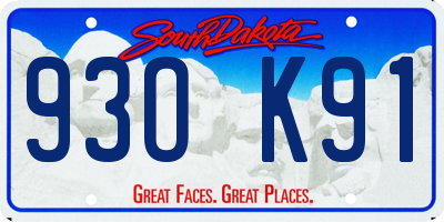 SD license plate 93OK91