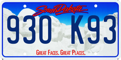 SD license plate 93OK93