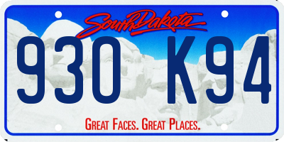 SD license plate 93OK94