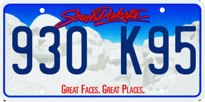 SD license plate 93OK95