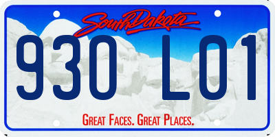 SD license plate 93OL01
