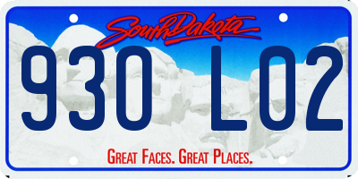 SD license plate 93OL02