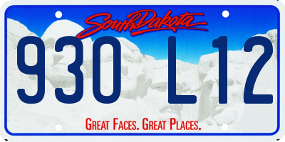 SD license plate 93OL12