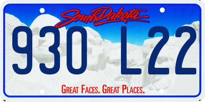 SD license plate 93OL22