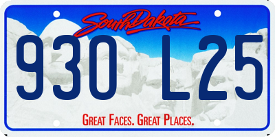 SD license plate 93OL25