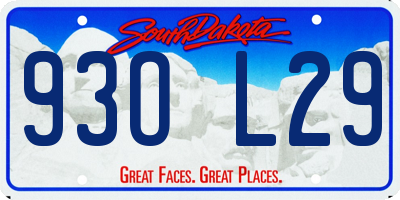 SD license plate 93OL29
