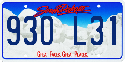 SD license plate 93OL31