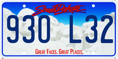 SD license plate 93OL32