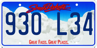 SD license plate 93OL34