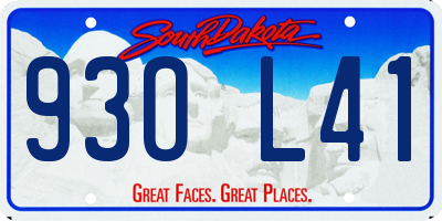 SD license plate 93OL41