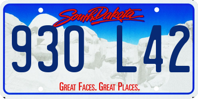 SD license plate 93OL42