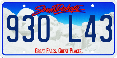SD license plate 93OL43