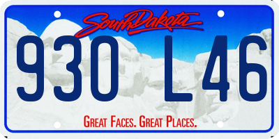 SD license plate 93OL46